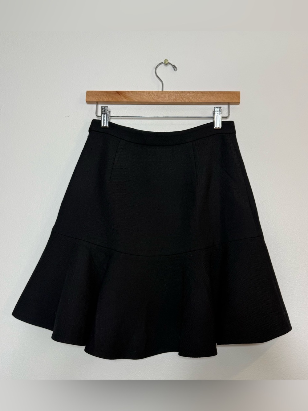 3.1 Phillip Lim Designer Wool Silk Mini Black Ruffle Tier Skirt size 4 - Picture 2 of 13